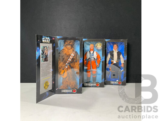 Collection of Three Collector Series 1996 Star Wars Figures in Original Packaging