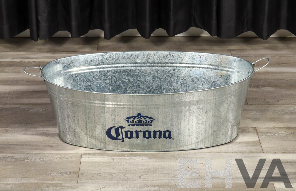 Galvanised Ice Tub Marked Corona