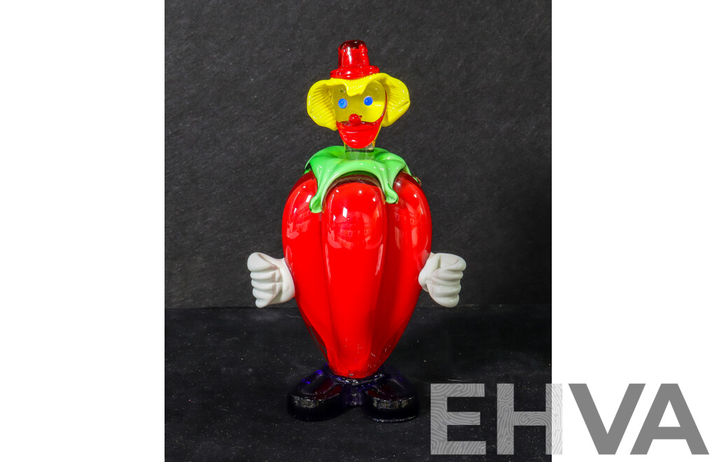 Murano Glass 'Tomato' Clown