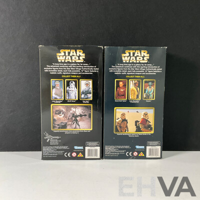 Pair of 1997 Star Wars Sand and Snow Trooper Figures in Original Packaging