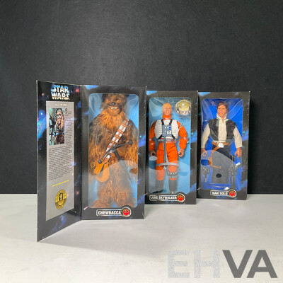 Collection of Three Collector Series 1996 Star Wars Figures in Original Packaging