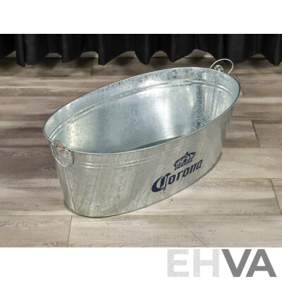 Galvanised Ice Tub Marked Corona