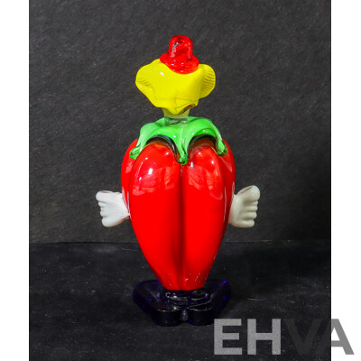 Murano Glass 'Tomato' Clown