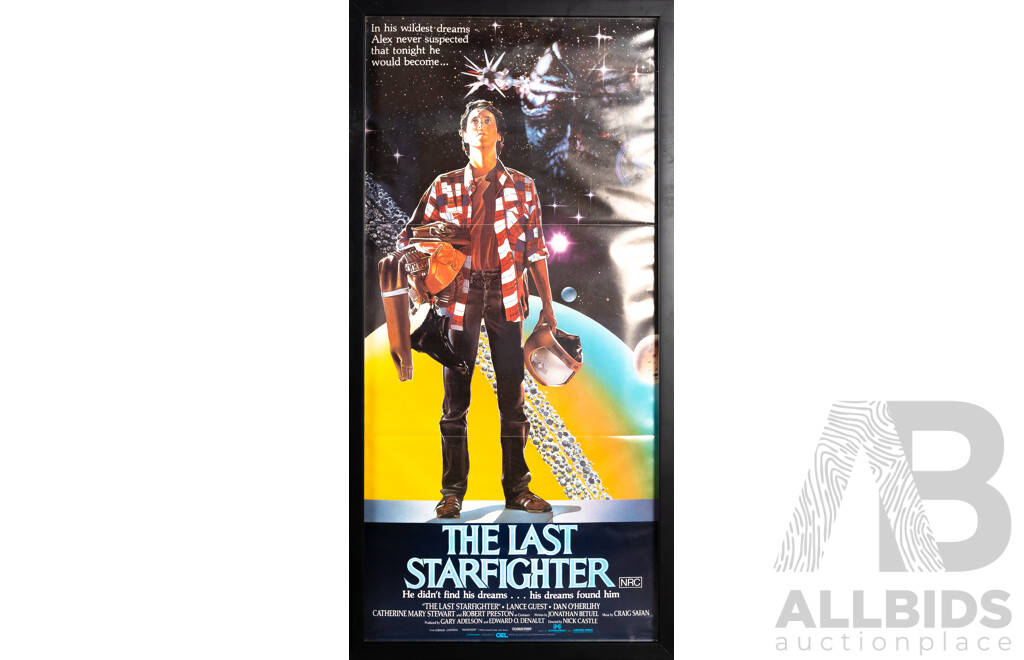 Framed Vintage the Last Starfighter Day Bill Poster, 1984