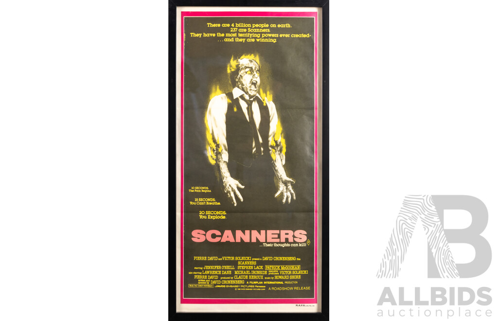 Framed Vintage Scanners Day Bill Poster, 1981(M.A.P.S. Lithographic Print)