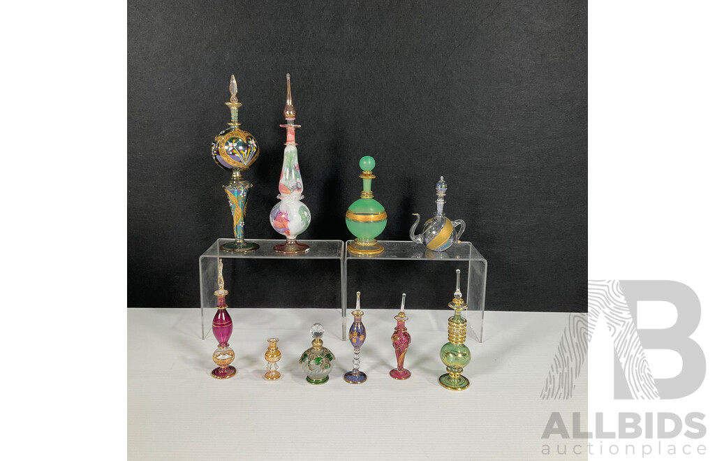 Collection of Glass Perfume Bottles