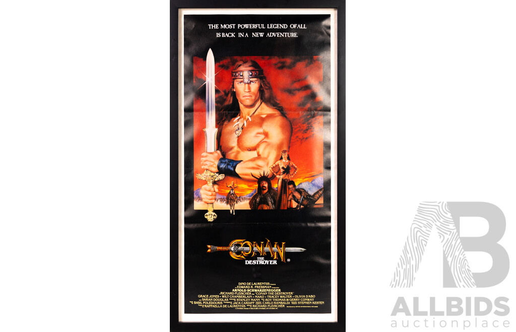 Framed Vintage Conan the Destroyer Day Bill Poster, 1981