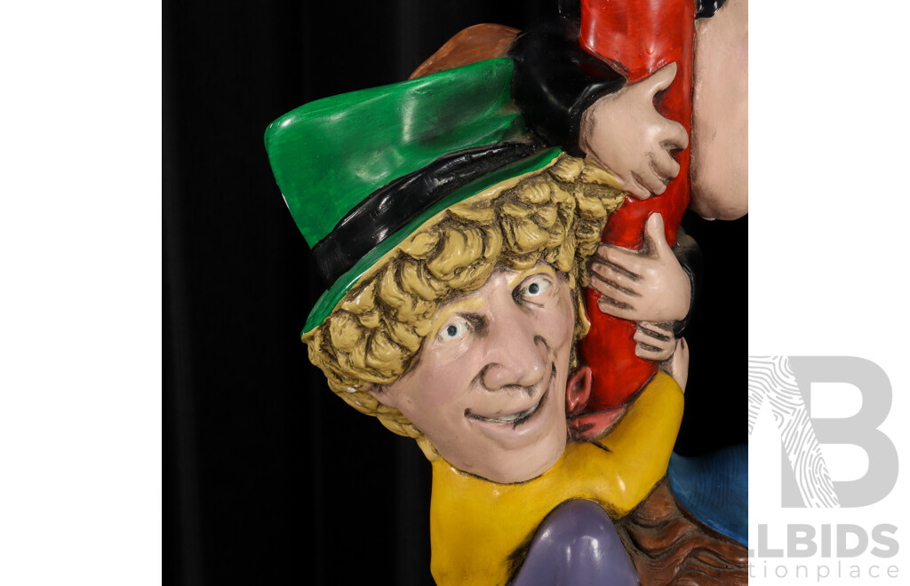Hand Painted Ceramic Marx Brothers Table Lamp