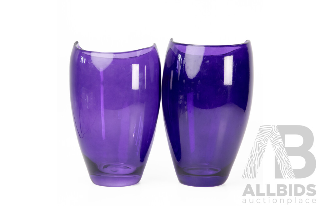 Pair of Matched Portuguese Glass Vases