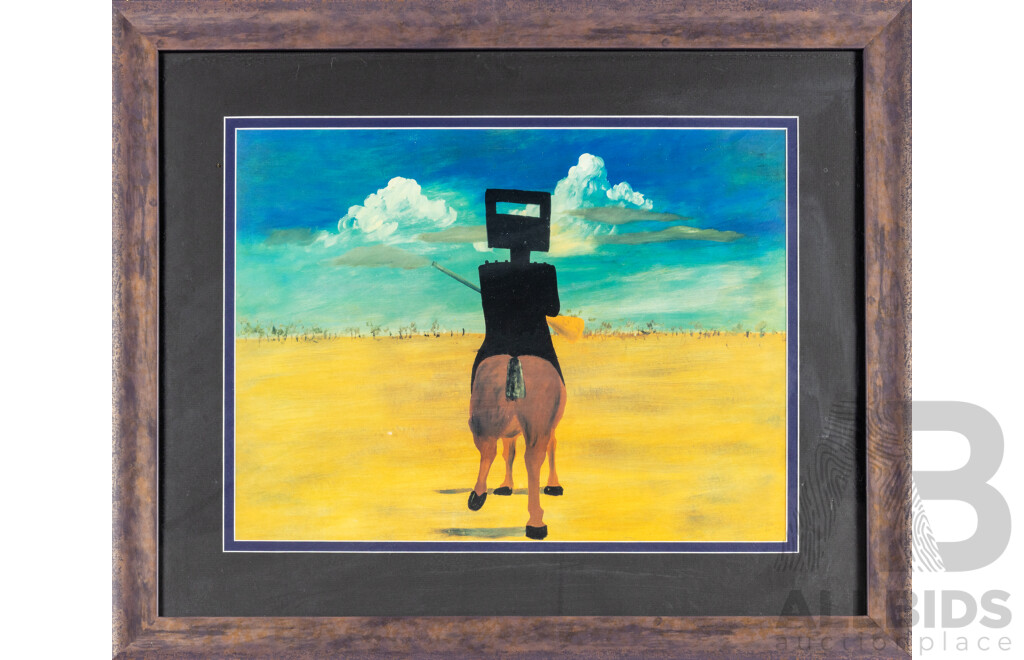 Sidney Nolan (20th Century, Australian, 1917-1992), Ned Kelly, Wonderful Colour Print After Original, 63H x 76W cm (frame)