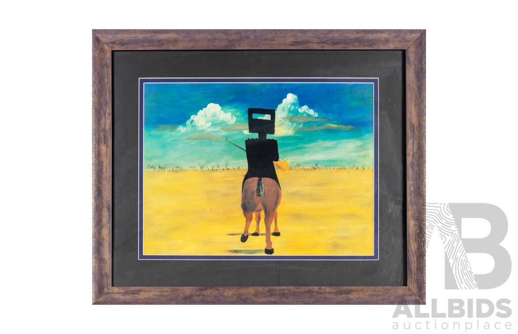 Sidney Nolan (20th Century, Australian, 1917-1992), Ned Kelly, Wonderful Colour Print After Original, 63H x 76W cm (frame)