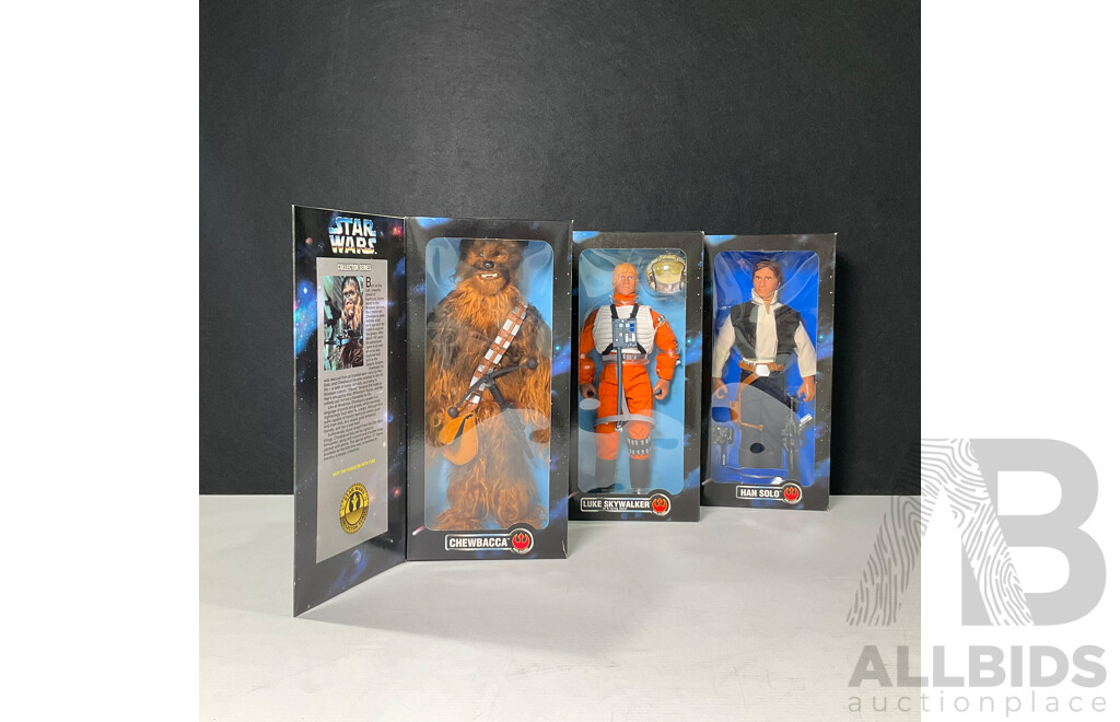 Collection of Three Collector Series 1996 Star Wars Figures in Original Packaging