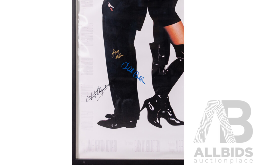 Framed Vintage Pretty Woman Movie Poster with Signatures