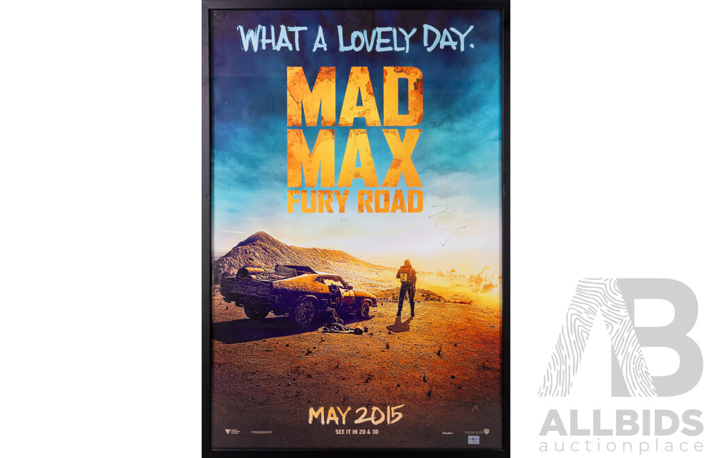 Framed Mad Max Fury Road Movie Poster