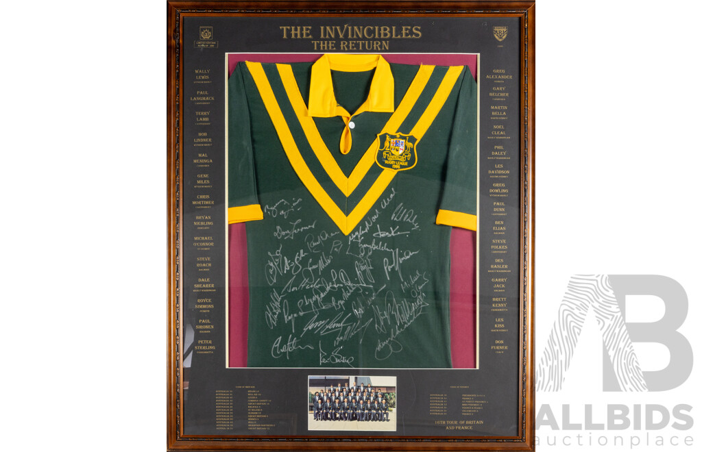 1986 Kangaroo Tour ‘Invincibles - The Return’ Multi-Signed Jersey (Ltd Ed 500, COA)