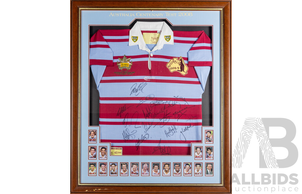 Framed Australia 2008 Centenary Test Jersey
