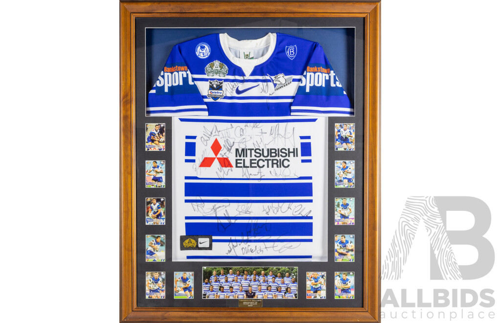 Framed Canterbury Bankstown 2008 Team Jersey