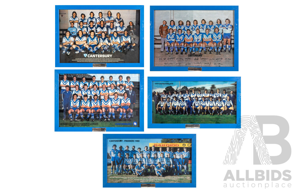 Collection of Canterbury Bankstown Bulldogs Team Photo Prints