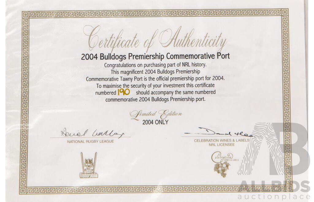 Collection of Eight Canterbury Bankstown Bulldogs Themed Ports