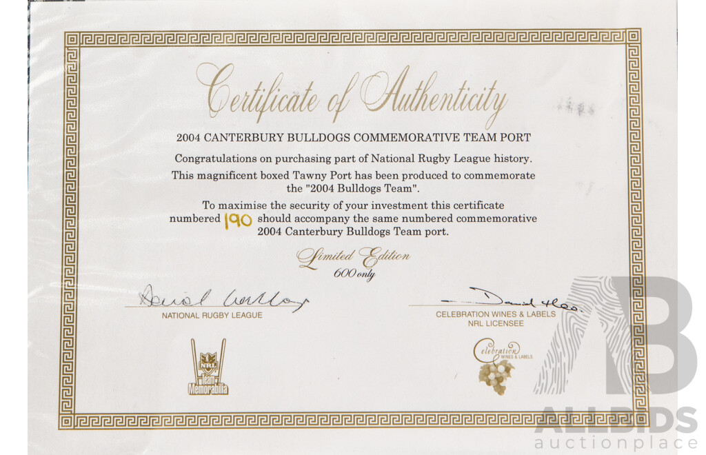 Collection of Eight Canterbury Bankstown Bulldogs Themed Ports