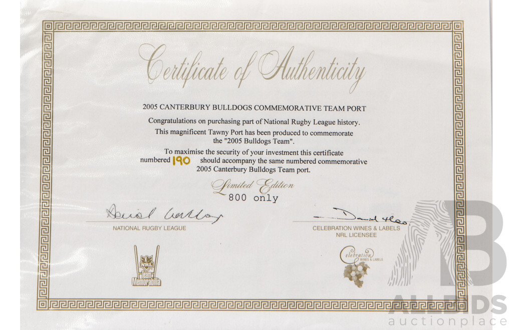 Collection of Eight Canterbury Bankstown Bulldogs Themed Ports