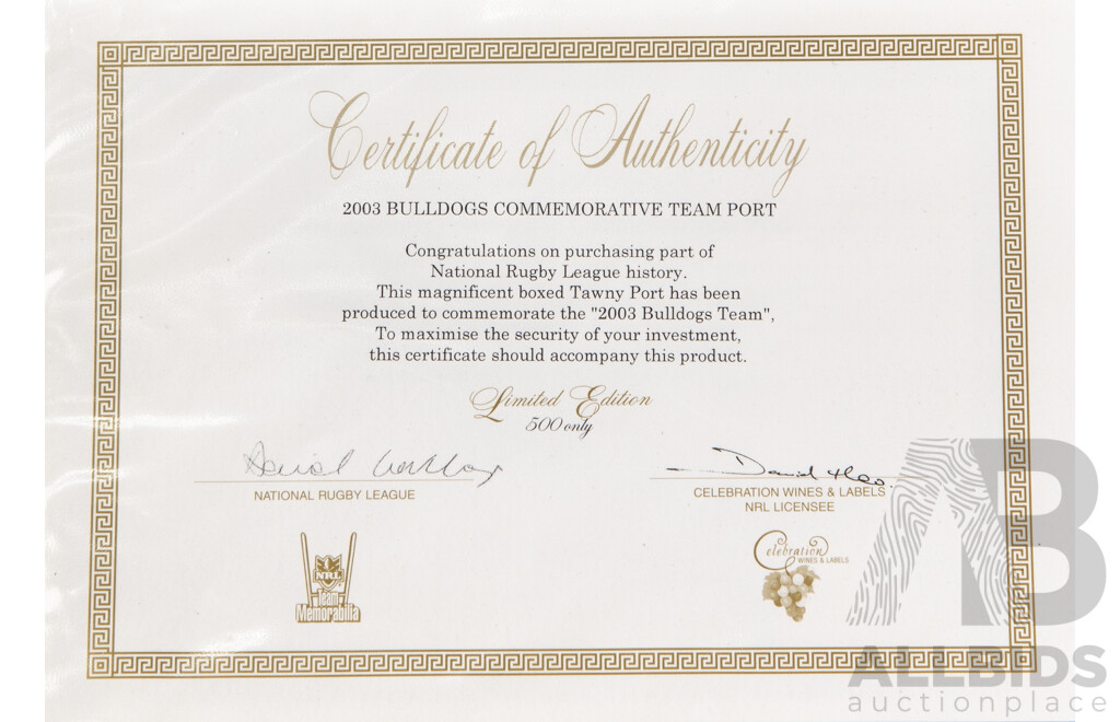 Collection of Eight Canterbury Bankstown Bulldogs Themed Ports