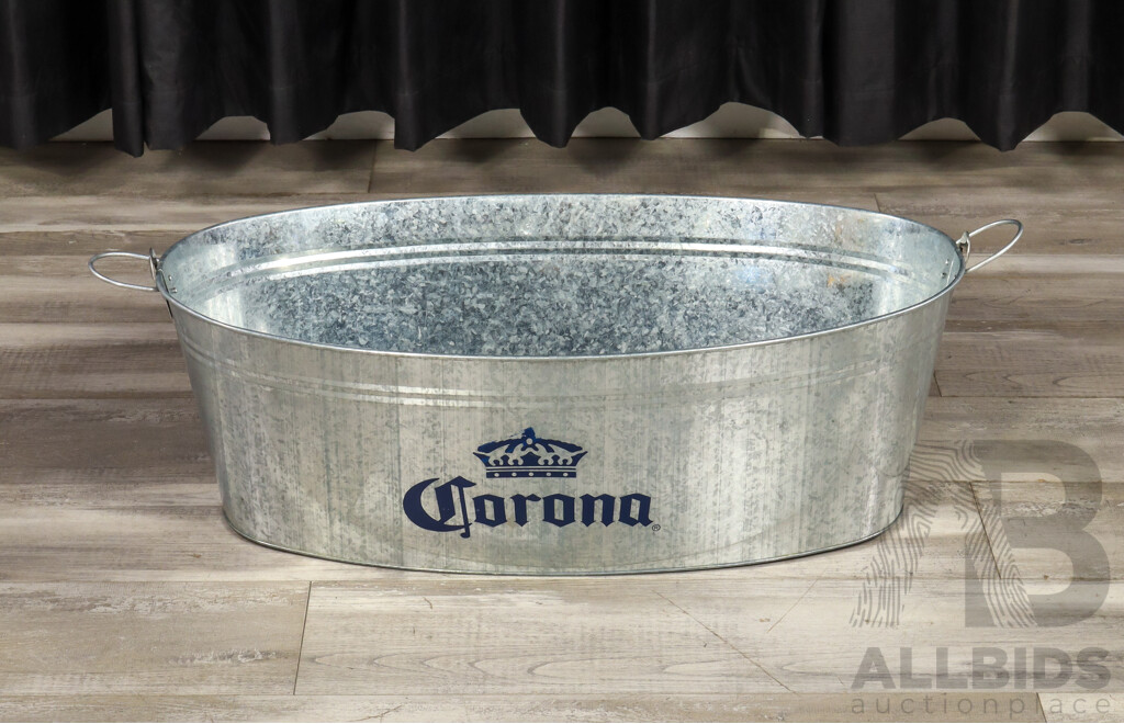 Galvanised Ice Tub Marked Corona