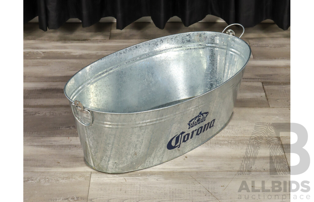 Galvanised Ice Tub Marked Corona