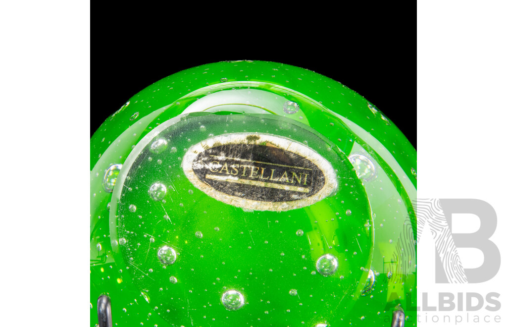 Large Green Glass Vase by Castellani