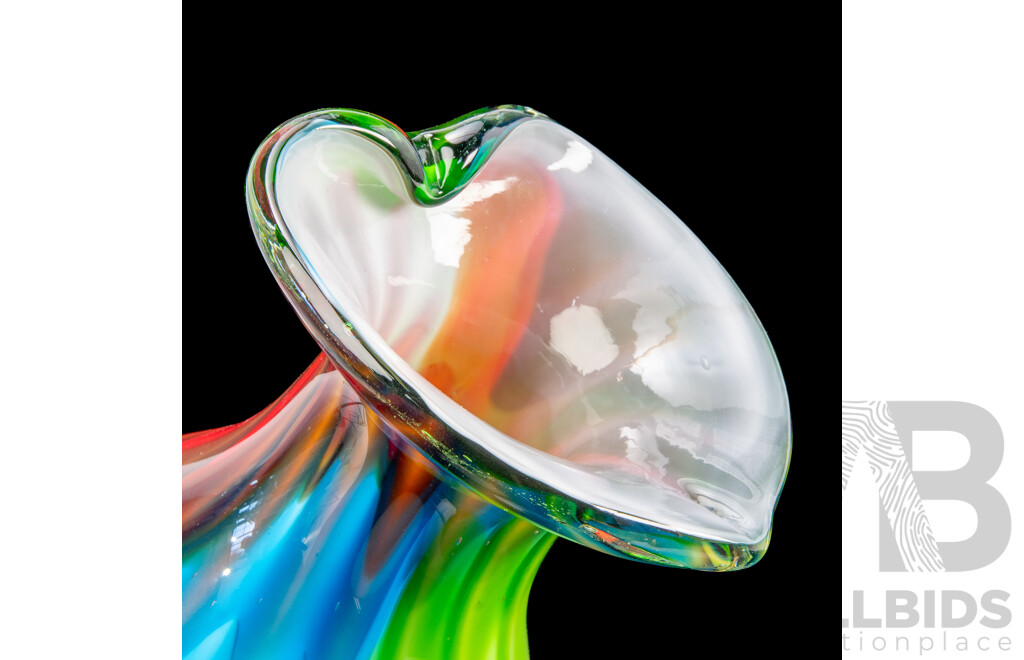 Large Multicoloured Glass Vase by Castellani