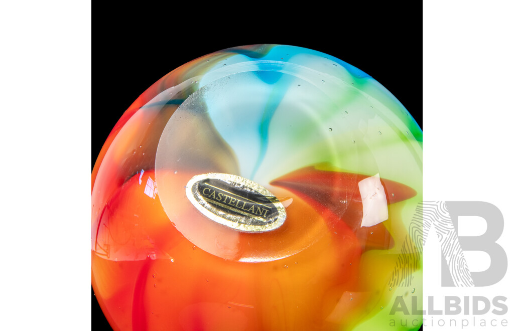 Large Multicoloured Glass Vase by Castellani