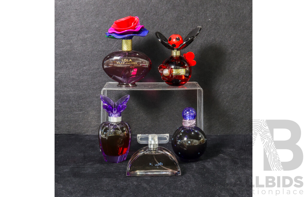 Collection of Five Women's Perfumes