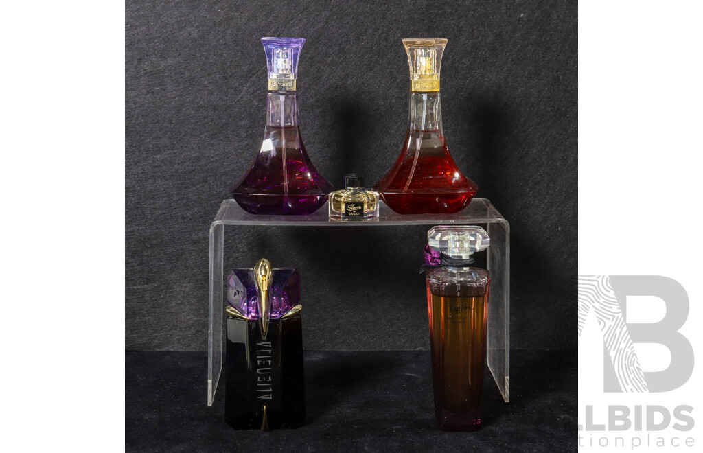 Collection of Four Women's Perfumes and Samples Vial