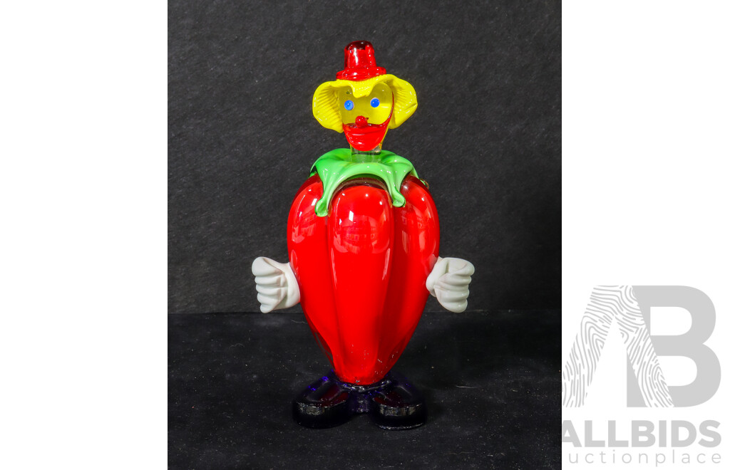 Murano Glass 'Tomato' Clown