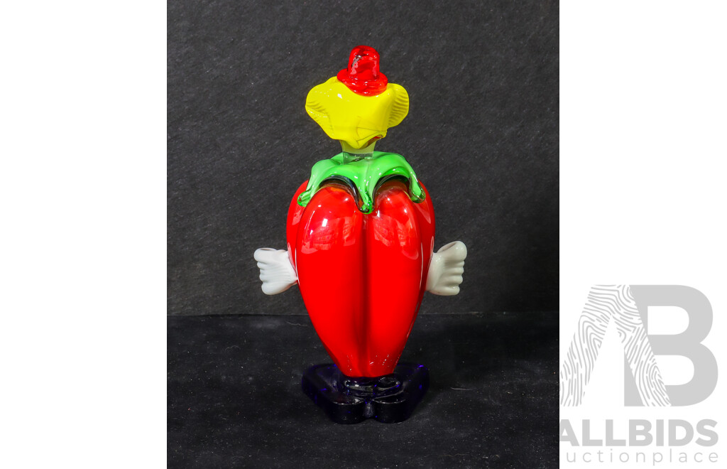 Murano Glass 'Tomato' Clown