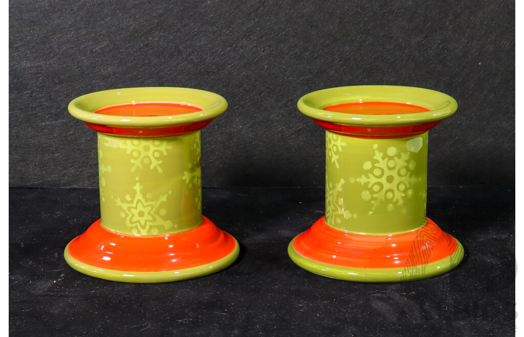 Pair of Royal Doulton Festive Home Candle Holders