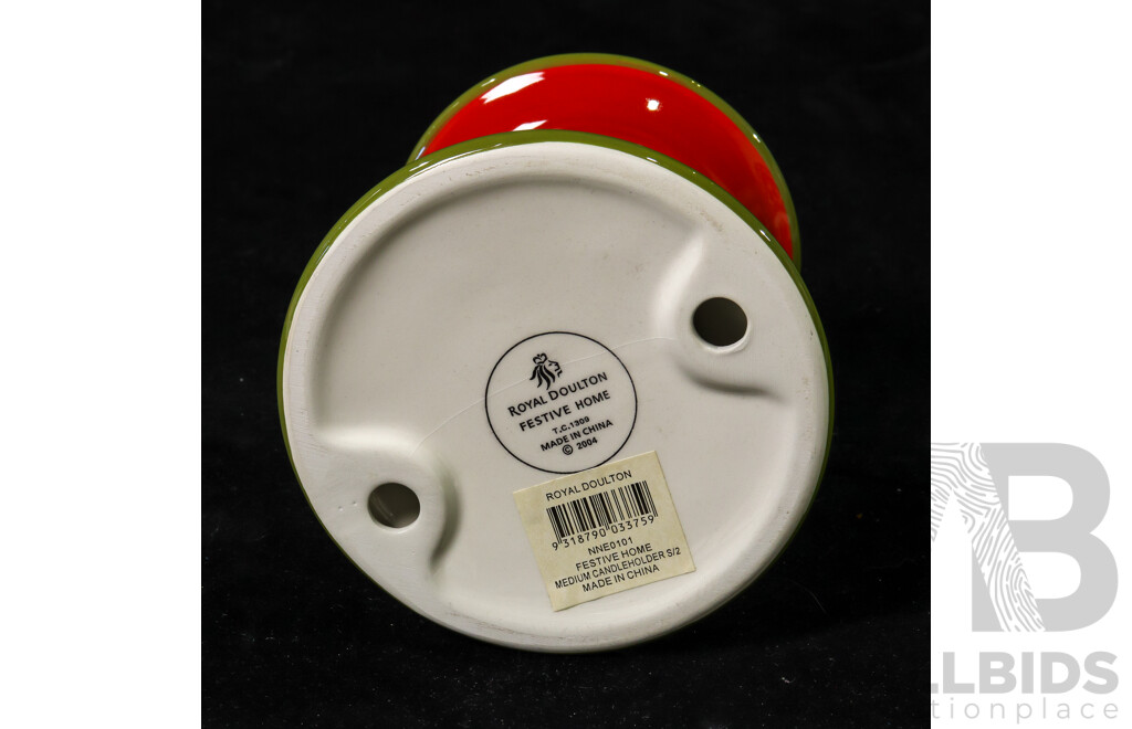 Pair of Royal Doulton Festive Home Candle Holders