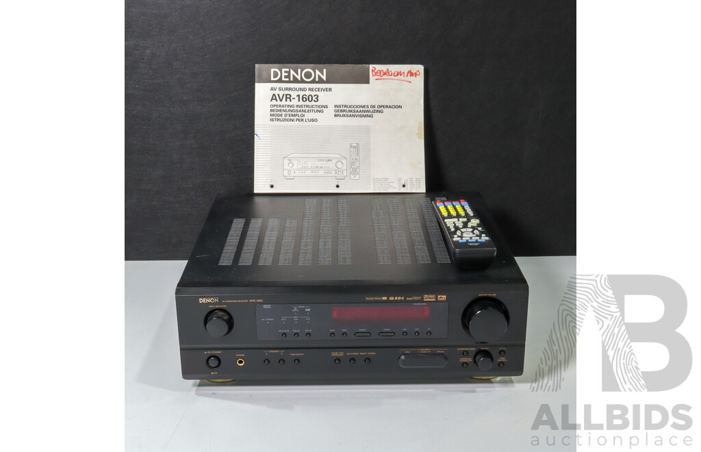 Denon AV Surround Receiver with Manual and Remote