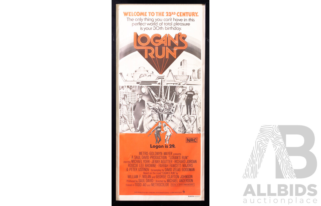 Framed Logan's Run Day Bill Poster, 1986 (M.A.P.S. Lithographic Print)