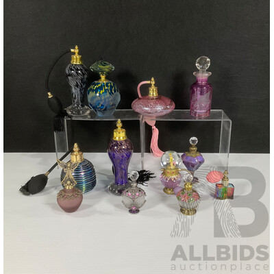Collection of Glass Perfume Bottles