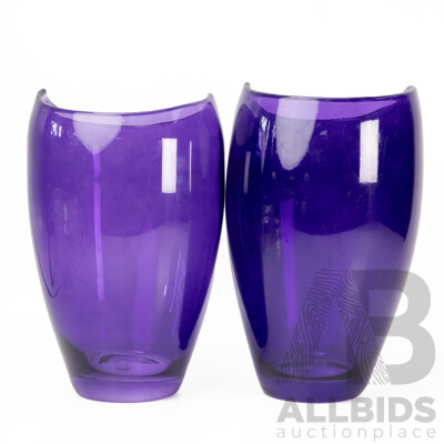 Pair of Matched Portuguese Glass Vases