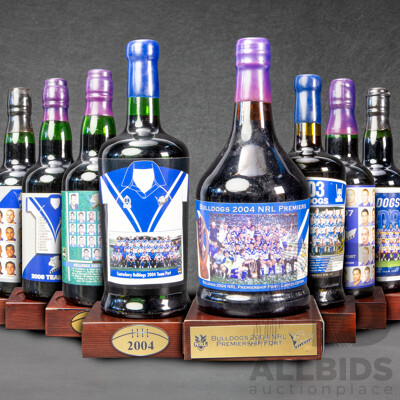 Collection of Eight Canterbury Bankstown Bulldogs Themed Ports