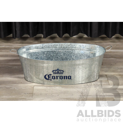 Galvanised Ice Tub Marked Corona