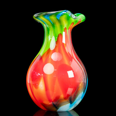 Large Multicoloured Glass Vase by Castellani