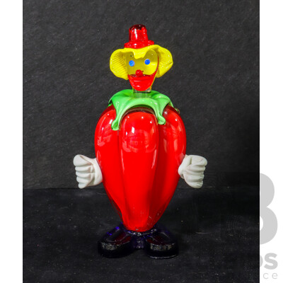 Murano Glass 'Tomato' Clown