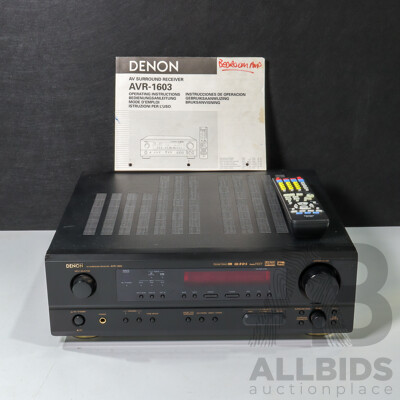 Denon AV Surround Receiver with Manual and Remote