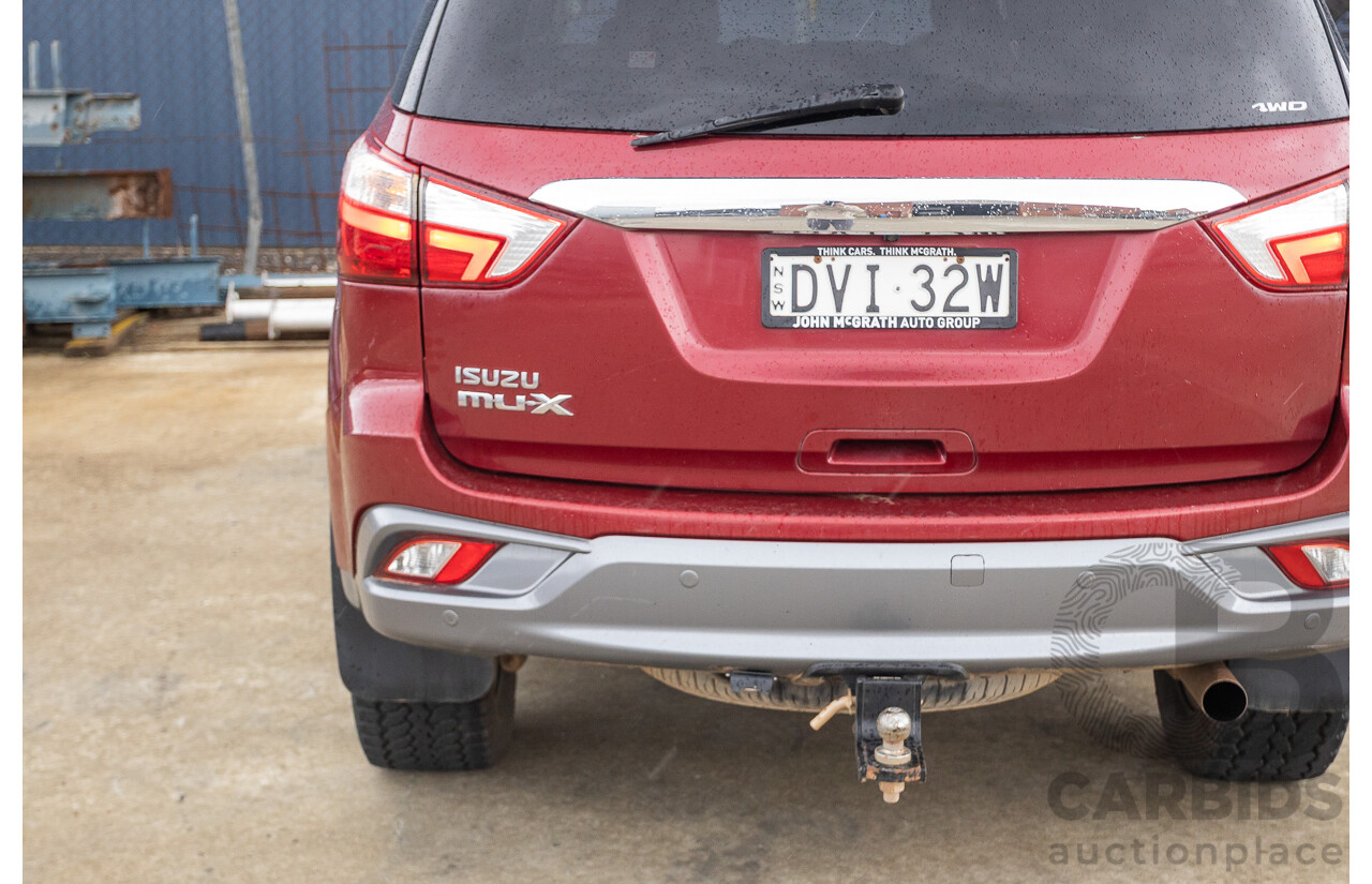 05/2018 Isuzu MU-X LS-U (4x4) UC MY18 4D Wagon Red Turbo Diesel 3.0L