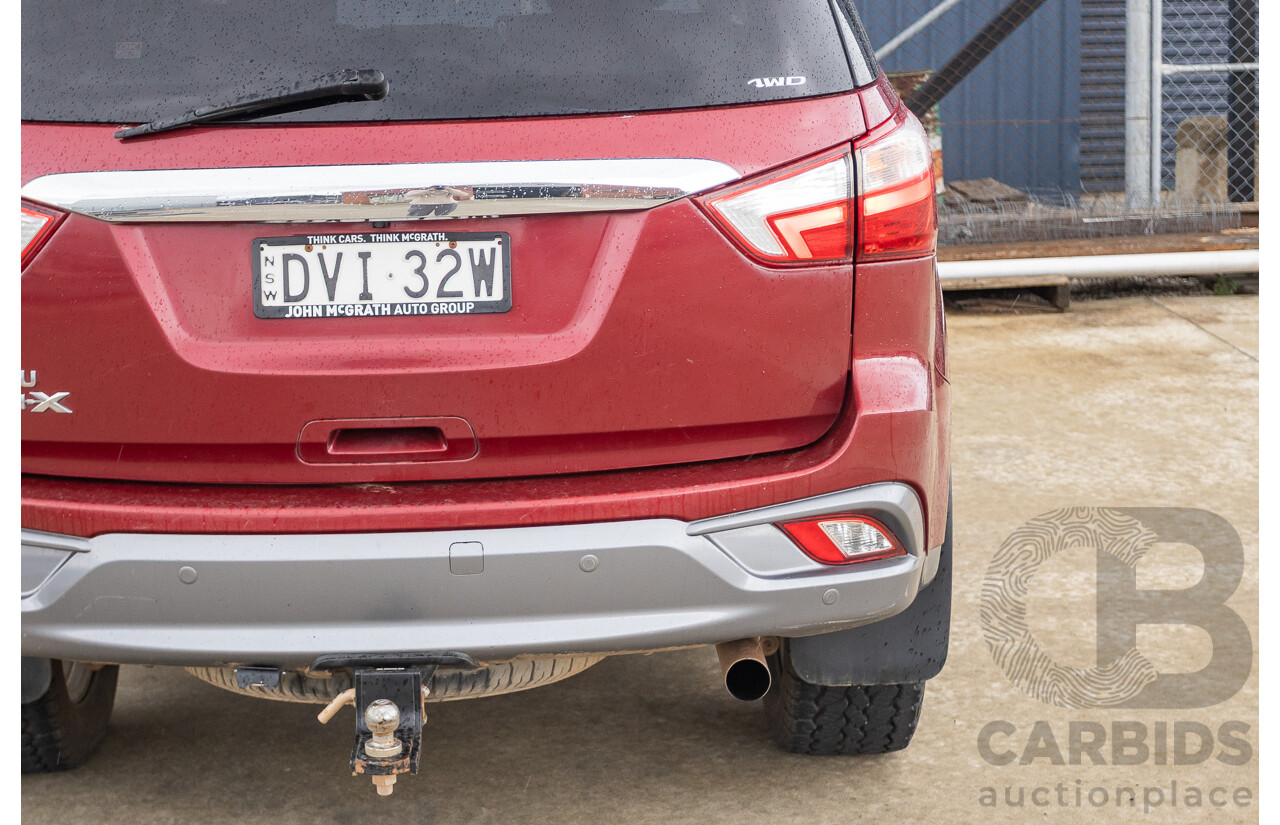 05/2018 Isuzu MU-X LS-U (4x4) UC MY18 4D Wagon Red Turbo Diesel 3.0L