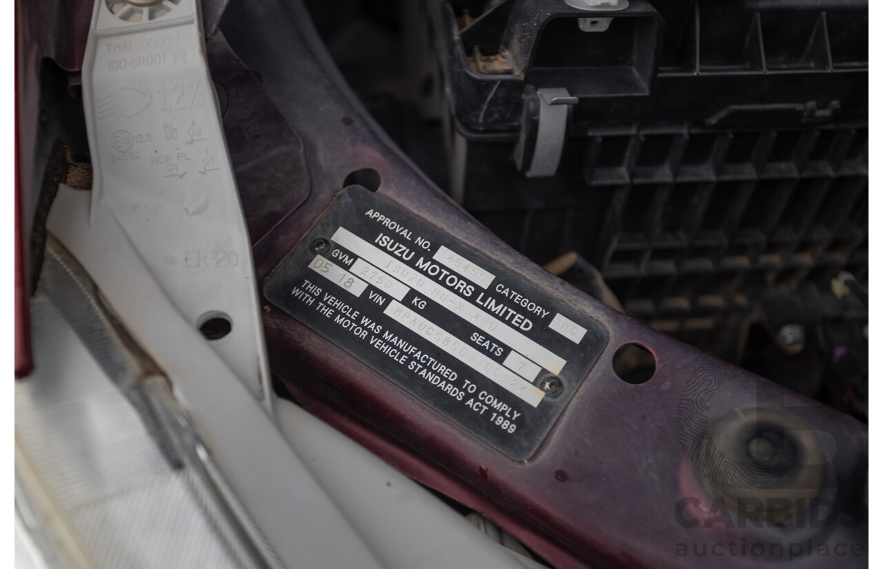 05/2018 Isuzu MU-X LS-U (4x4) UC MY18 4D Wagon Red Turbo Diesel 3.0L