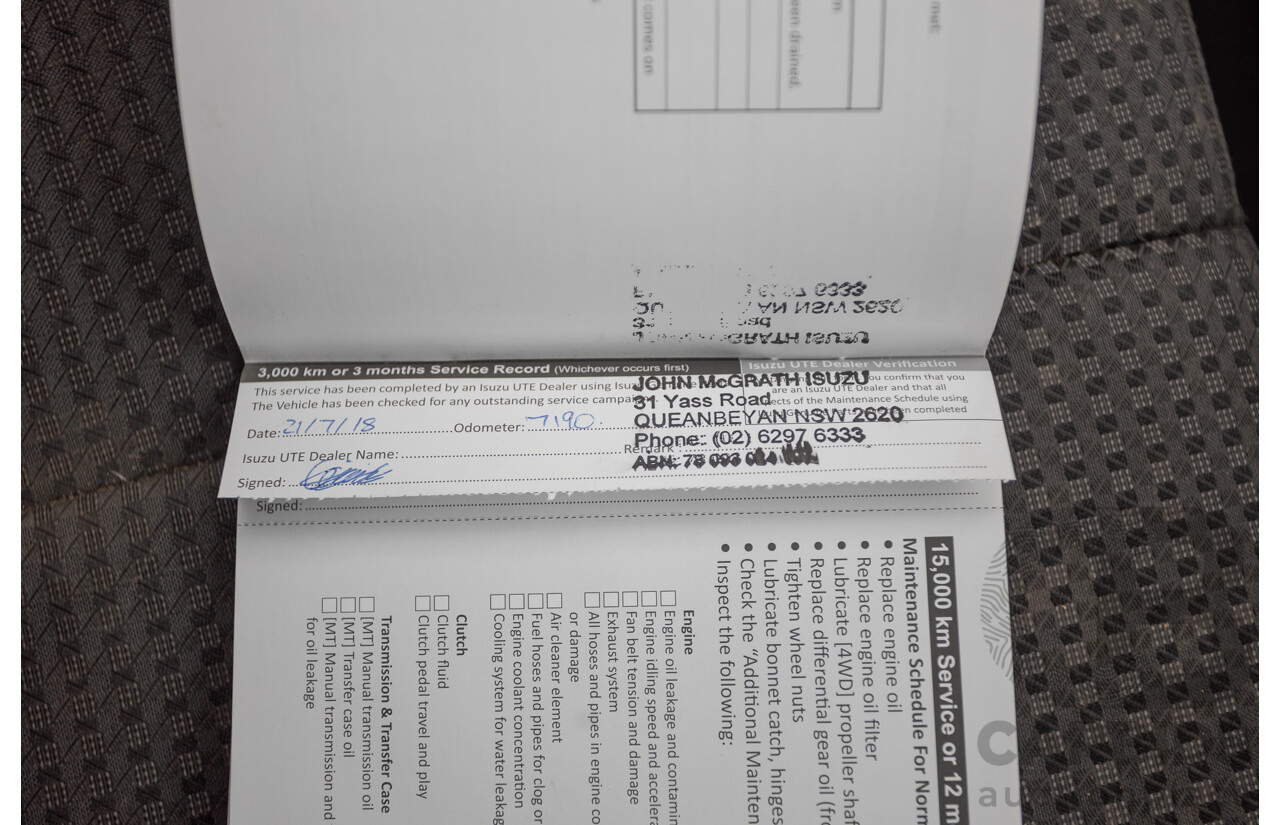 05/2018 Isuzu MU-X LS-U (4x4) UC MY18 4D Wagon Red Turbo Diesel 3.0L